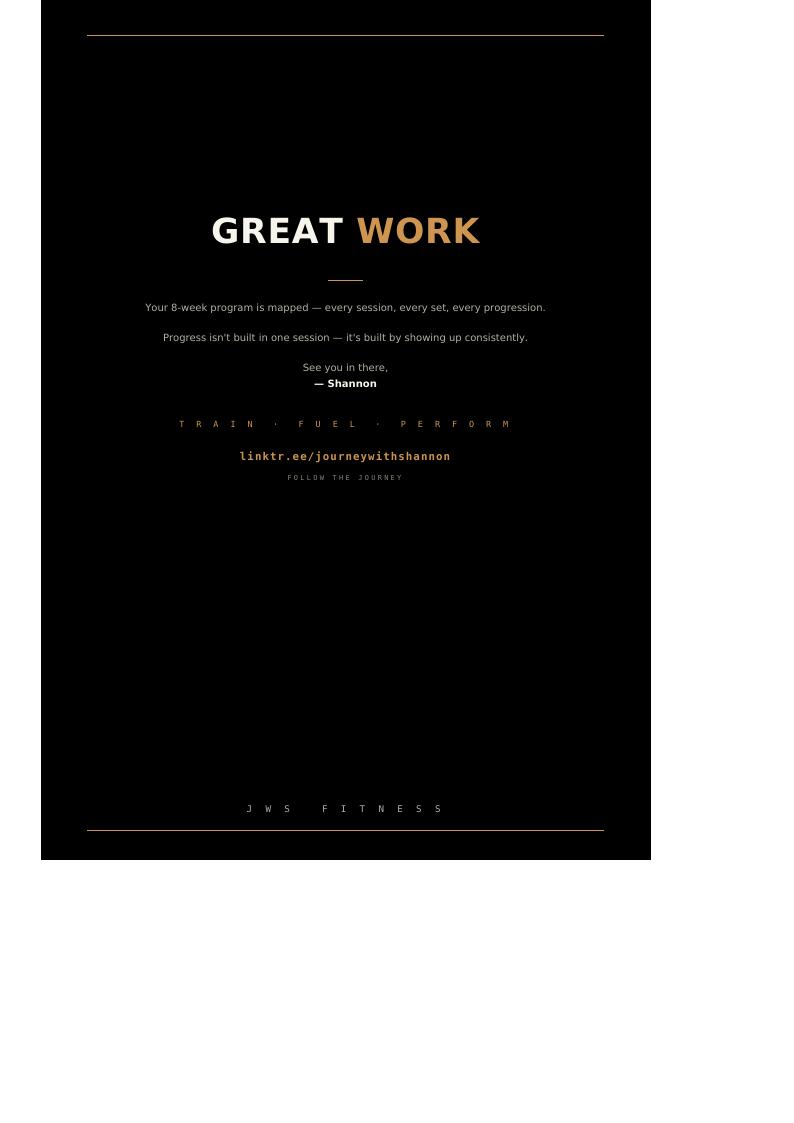 The closing page of a JWS custom program